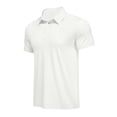 thumbnail image 6 of Mens Polo Shirts Short Sleeve Beach Wedding Guest Dress Shirt Relaxed Fit Casual Comfy Moisture Wicking Shirts, S, 6 of 8