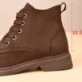 thumbnail image 6 of QSAWXQZ Women's Lace up Ankle Boots Round Toe Low Heel Rugged Boots 6.5, 6 of 7