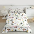 thumbnail image 2 of Feelyou Cute Elephant Animal Full Size Comforter Sets, Rainbow Flower Bedding Sets, 3pcs, 2 of 8