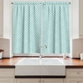 thumbnail image 2 of Ambesonne Geometric Kitchen Curtains, Crossed Lines Rhombus, 55"x45", Pale Seafoam Multicolor, 2 of 3