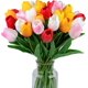 thumbnail image 1 of 15 tulipanes artificiales de seda de tacto real para decoración del hogar, Día de la Madre, primavera, boda, ramos, arreglos florales., 1 of 8