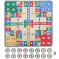 thumbnail image 1 of Flying Chess Carpet Aeroplane Chess Rug Playmat Fun Family Parent-child Game Party Travel Game (90 x 90cm, Plastic Pieces), 1 of 8