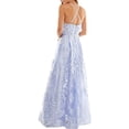 thumbnail image 2 of BCX Womens Juniors Embroidered Criss-Cross Evening Dress, 2 of 3