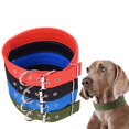 thumbnail image 3 of Pet Collar Simple Solid Color Dog Collar Leather Lining Adjustable Small Dog Collar Bichon Labrador Medium To Large Dog Collar (Red,XXL), 3 of 7