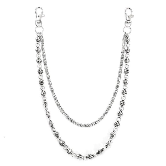 Unisex Double Layer Waist Chain Punk Jewelry for Jeans and Streetwear Outfits