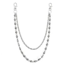 Unisex Double Layer Waist Chain Punk Jewelry for Jeans and Streetwear Outfits