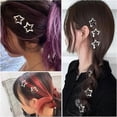 thumbnail image 5 of 20 pinzas para el pelo con forma de estrella, de metal, con forma de pentagrama, para flequillo, huecas, antideslizantes y bonitas., 5 of 5