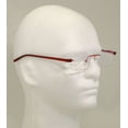 thumbnail image 3 of Lightweight Rimless Reading Glasses Metal with Flexible Temple - Rectangular Anti Blue Blocker Reader Clear Lens 2.75, 3 of 4