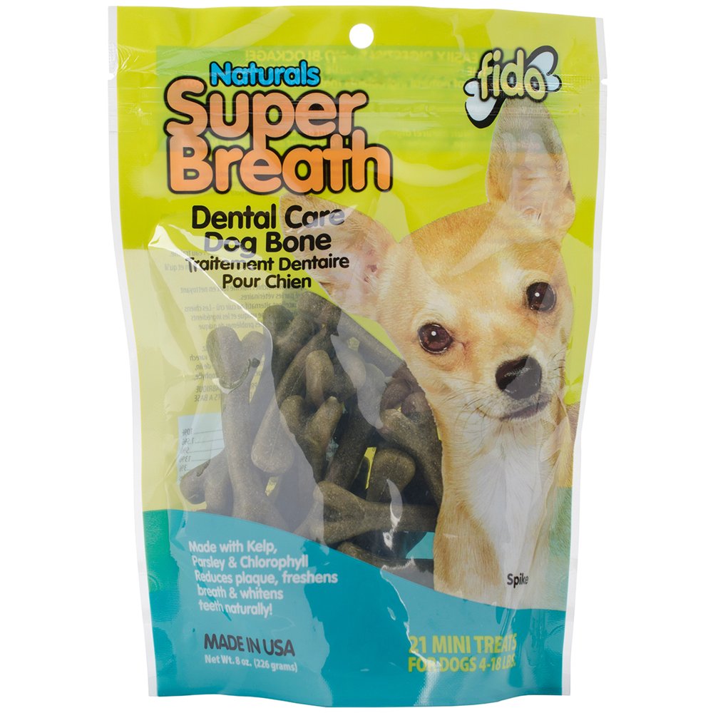 Fido Super Breath Bones Mini Dog Treats, 21 Ct