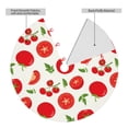 thumbnail image 4 of Kll 30" Christmas Tree Skirt Fresh Red Tomato Xmas Tree Skirts Mat For New Year Xmas Holiday Party Indoor Outdoor Home Decoration, 4 of 9