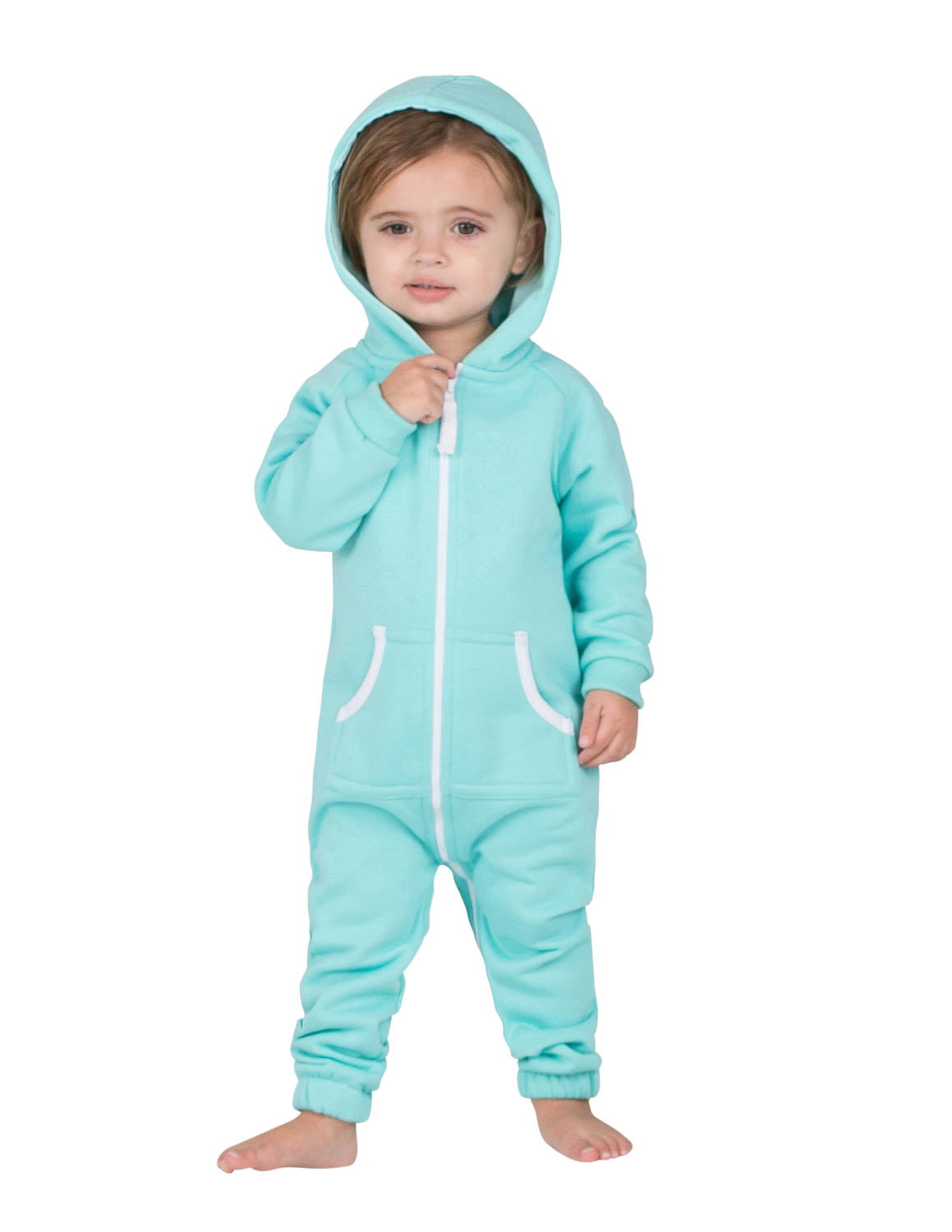 Footed Pajamas - Footed Pajamas - Aruba Blue Infant Footless Hoodie ...