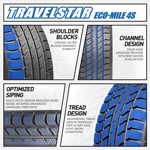 Travelstar Eco-Mile 4S 225/60R18 104V All Weather Passenger Tire 225/60/18(Tire Only) simolary.com 22 Travelstar Eco-Mile 4S 225/60R18 104V All Weather Passenger Tire 225/60/18(Tire Only) Simolary simolary.com 22