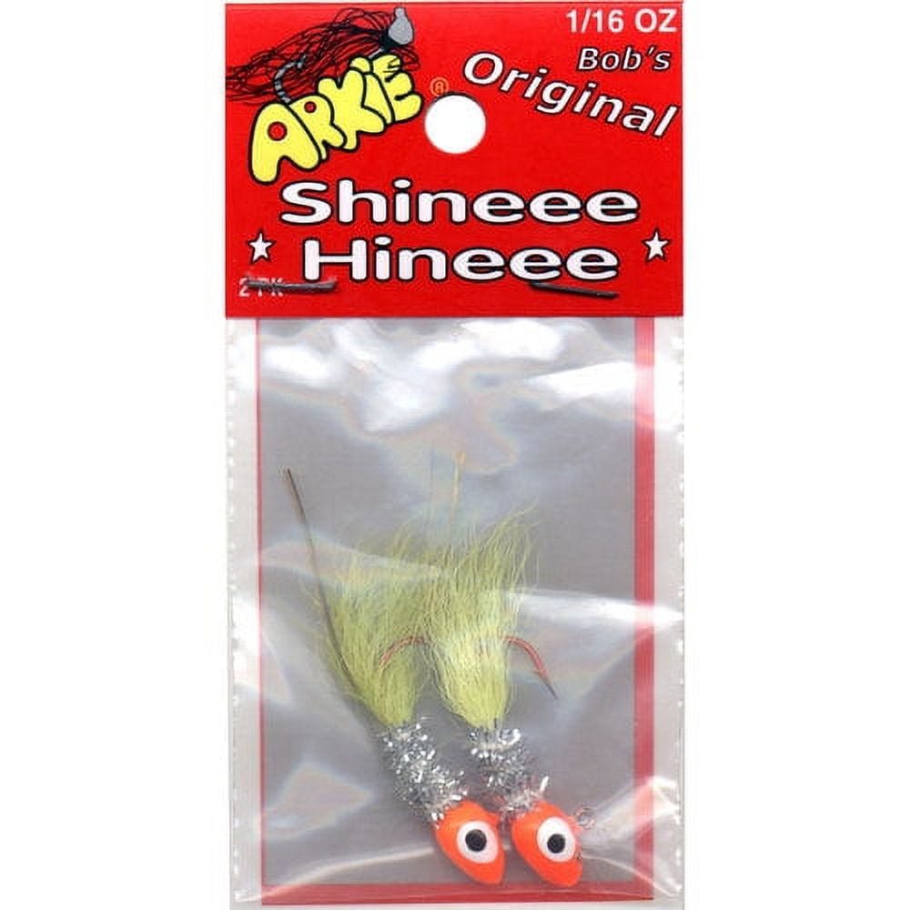 Arkie Lures Original Shineee Hineee Jig, Color Orange/Chartreuse, Size 1/16 oz.