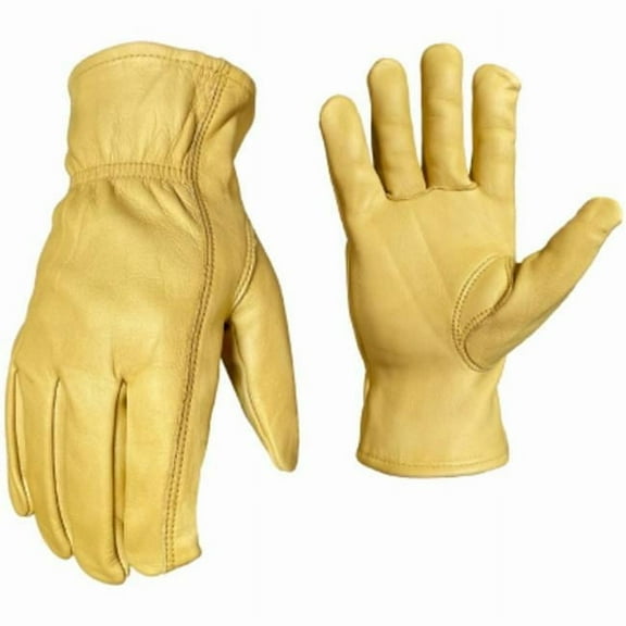 True Grip 98771-23 Water Resistant Leather Gloves, Men's M - Quantity 1