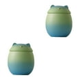 thumbnail image 1 of kurtrusly Large Capacity Ceramic Canisters Cute For Wide Application Ceramics Cat Form Ceramic Tea Jars Cat Shape Storage Jars blue-green 150ml 2Set, 1 of 6
