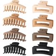 thumbnail image 1 of wonima11 Hair Clips, Large Hair Claw Clips - 8 Pack, 4.3" Clips for Women & Girls, Strong Hold Matte Claw Hair Clips for Thick & Thin Hair, 4 Neutral Colors (Cream, Beige, Dark Brown, Black), 1 of 1