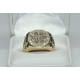 thumbnail image 2 of 2Ct Men Round Cut Diamond Lab Created Wedding Band Ring 14K White Gold Plated, 2 of 4