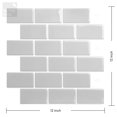 thumbnail image 3 of Tic Tac Tiles 12" x 12" Peel and Stick Self Adhesive Removable Stick On Kitchen Backsplash Bathroom 3D Wall Sticker Wallpaper Tiles in Subway Designs (Pure Gray), 3 of 8