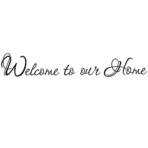 BooDecal Quote Series Welcome to Our Home Wall Black Lettering Stickers ...