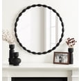 Kate and Laurel Perlina Modern Scalloped Round Mirror, 26 Inch Diameter ...
