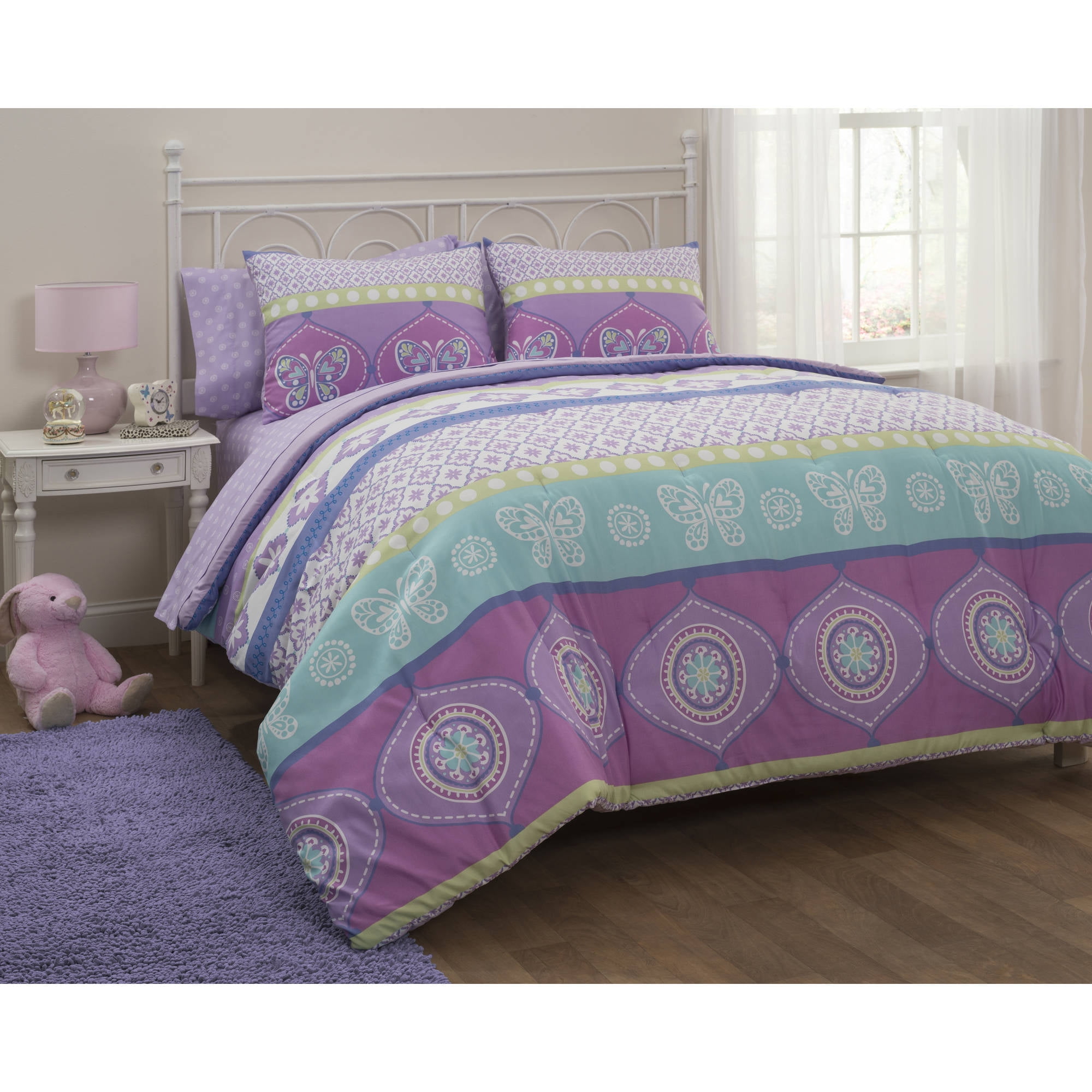 Mainstays Kids Boho Princess Bed in a Bag Bedding Set Walmart