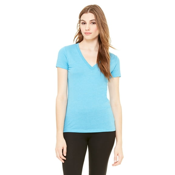 Bella Canvas Ladies' Triblend Short-Sleeve Deep V-Neck T-Shirt - 8435