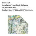 thumbnail image 2 of 3D Stained Glass Privacy Film Decorative Window Sticker, Anti UV Green Leaves Glass Door Film Static Cling Tint for Home Heat Control Non-Adhesive, 29.53x118.11inch, 2 of 10