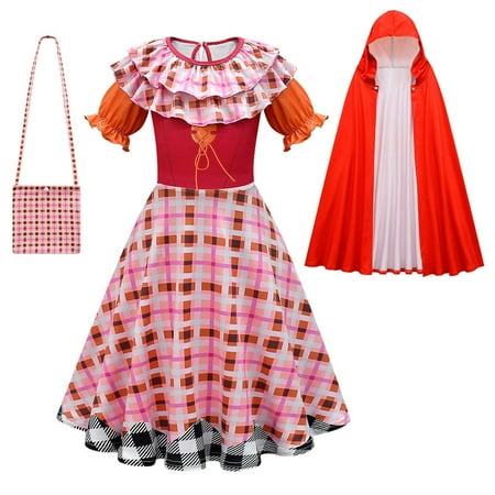 

Kamo Girls Sanderson Witch Costume Sarah Mary Winifred Cosplay Party Dress Up for Halloween with Bag Cloak