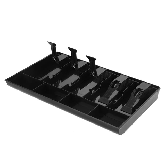 Bandeja para efectivo ANGGREK caja Registradora de Plástico Compacta para cambio suelto color negro