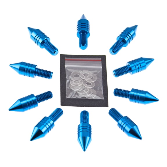 10x Windscreen Spike Bolt Kit Blue CBR GSXR Stud M8 x 1.25p Wellnut Fairing