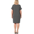thumbnail image 4 of FashionMille Women's Plus V neck Drop Shoulder Comfy Midi Dress, 4 of 4
