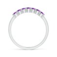 thumbnail image 2 of ANGARA Natural Half Eternity Seven Stone Amethyst Wedding Ring in 925 Sterling Silver for Women (Size-2.5mm) | February Birthstone, Anniversary, Jewelry Gift for Women | Natural Amethyst Ring, 2 of 9
