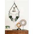 thumbnail image 3 of JOWBOOW Boho Macrame Hanging Shelf with Woven Leaves, Rustic Wood Floating Storage Display & Plant Wall Decor for Bedroom, Living Room, Nursery, 3 of 12
