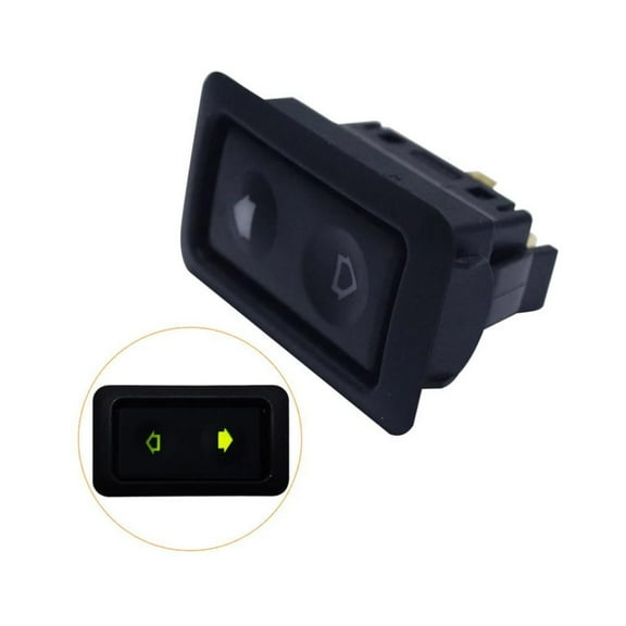 Car Power Window/Door Lock Switch Universal Lift UP/DOWN Green LED Light 6-Pin