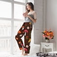 thumbnail image 5 of Wukai Woodland Mushroom Women Pajama Pants Comfy Stretch Drawstring Palazzo Wide Leg Lounge Pant Comfy Sleepwear Yoga Pants-Medium, 5 of 6