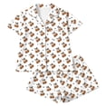 thumbnail image 6 of Tisuna Womens Halloween Pajamas Set Pumpkin Print Short Sleeve Button Down Tops And Shorts Sleepwear Pjs Sets Lightweight 2 Pieces Homewear S-XXL, 6 of 6