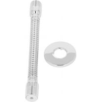 Shower Pipe Extension, Adjustable Shower Head Extension Arm with Flange, Wall Mounted Shower Pipe Flexible Rotating Swiveling Shower Head Arm Sturdy Stainless Steel for Bathroom