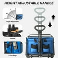 thumbnail image 5 of Collapsible Folding Wagon Cart with All-Terrain Wheels, Heavy Duty Utility Cart for Camping, Beach, Grocery, Sports, 330 lbs Capacity, Portable Outdoor Wagon, Blue, 5 of 8