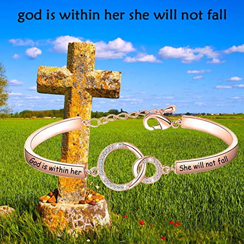 God is within her she shop will not fail bracelet