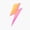 1pcs, variant on Pink And Orange Lightning Bolt Art Vinyl Decal Sticker