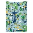 thumbnail image 3 of Ambesonne Carnival Tablecloth Rectangular Table Cover, Theme of Brazil Cultural, 52"x70", Fern Green Dark Sky Blue, 3 of 4