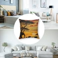 thumbnail image 5 of PRATYUS Throw Pillow Cover Case African Animal Elephants Family Walk Sunset,Soft Pillow Case for Decorative Bedroom/Livingroom/Sofa/Farm House,Couch Pillow Cushion Covers ,Set of 2  White, 5 of 7
