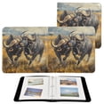 thumbnail image 2 of iauyy PU Leather Scrapbook Album | Expandable Binder with 20 Self-Adhesive Pages (11.8x24in)，Two Cape Buffalo, 2 of 8