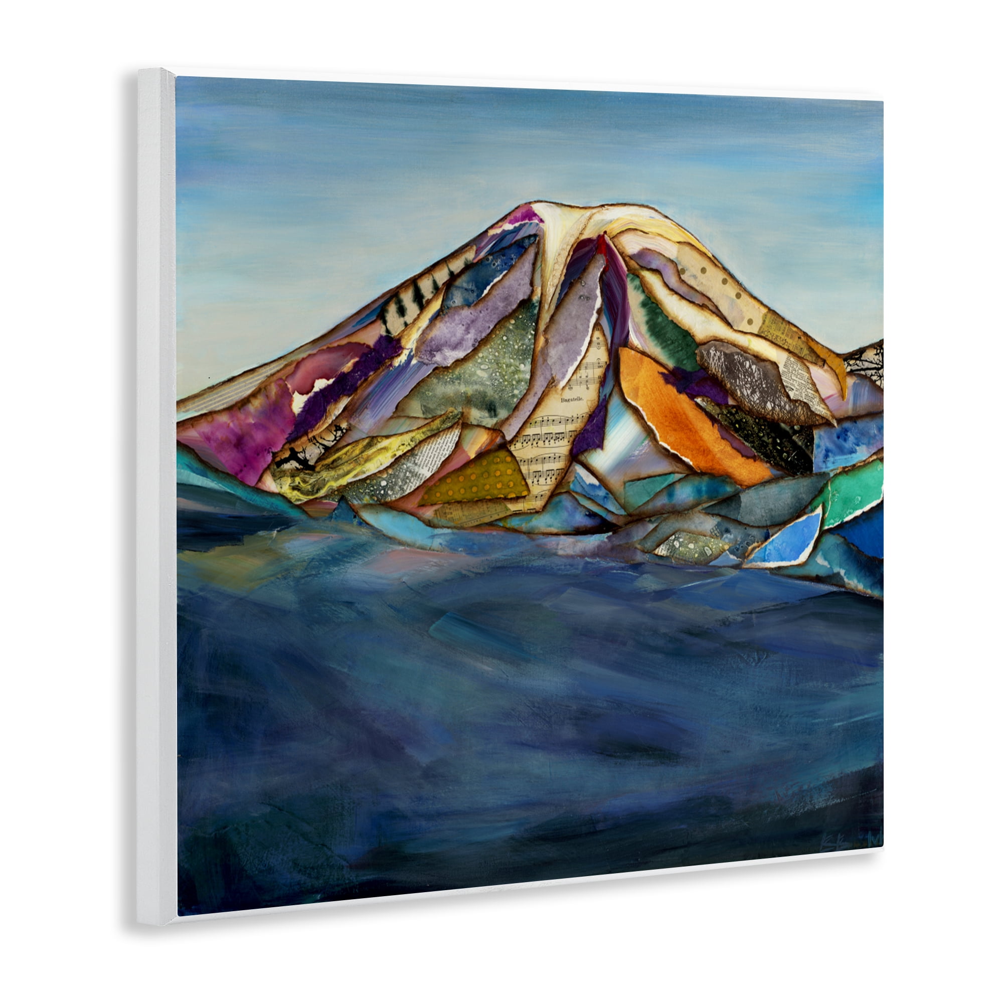 Stupell Industries Collaged Layers Mountain Wall Plaque Art, design by Van Horne-Borcherding