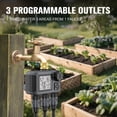 thumbnail image 4 of 3-Outlet Automatic Water Timer Garden Irrigation Watering System Digital Garden Sprinkler Programmer Tools,1 x Automatic Water Timer,Dark Gray, 4 of 8