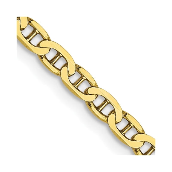 Auriga 10K Yellow Gold 2.4 mm Flat Anchor Chain Necklace for Women 16"