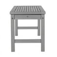 thumbnail image 4 of Walker Edison Solid Acacia Wood Patio Dining Bench in Gray Wash, 4 of 4