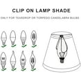 thumbnail image 5 of Chandelier Shades Set of 6,Small lamp Shades clip on bulb, mini lamp shade with White Linen Dia 3"Top x 6"Bottom x 5"H (White, 3x6x5")$$Tools & Hardware Other, 5 of 8