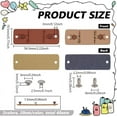 thumbnail image 2 of 40 Sets PU Leather Label Handmade Tag with Rivets 2.2inch Beige Chocolate PU Leather Clothing Labels with Hole Rectangle Shape Handmade Leather Tag, 2 of 5