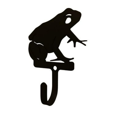 Village Wrought Iron WH-282-S Frog Wall Hook, Small